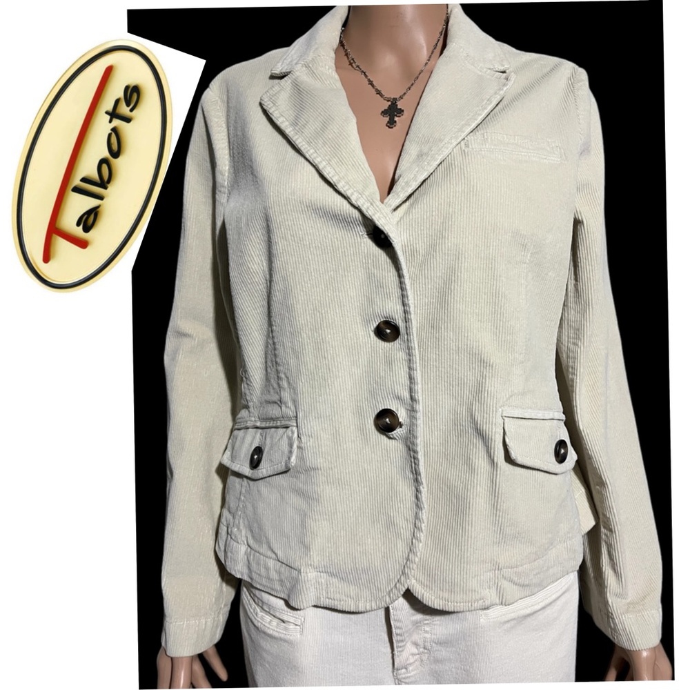 TALBOTS Corduroy Stretch Blazer Size 16